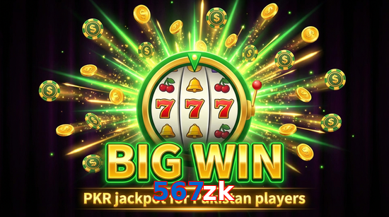 Big win animation on 567Zk slot game